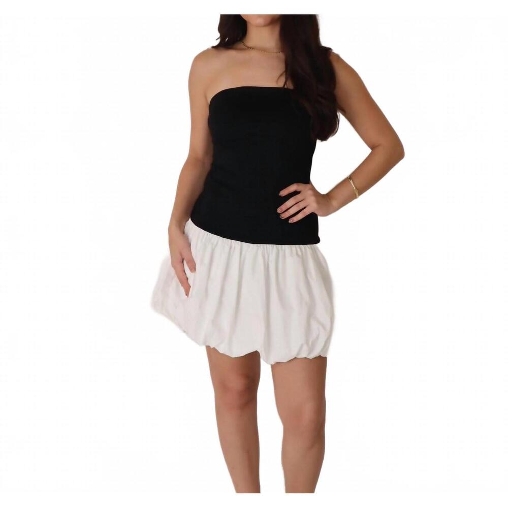 NEW BEFORE YOU COLLECTION strapless bubble dress in black
